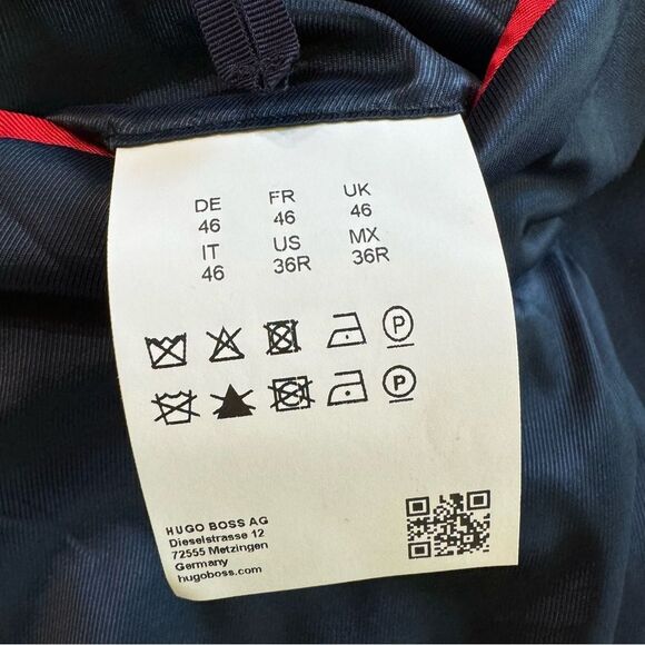 Hugo Boss Men's Blue Suit Jacket 36R Wool Stretch Regular Fit 2 Button Superflex - Picture 10 of 15